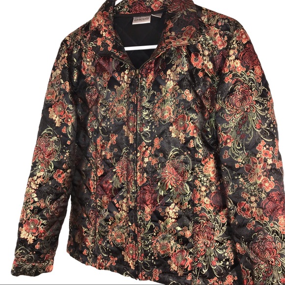 Beautiful Asian Brocade Quilted Jacket - Picture 4 of 11